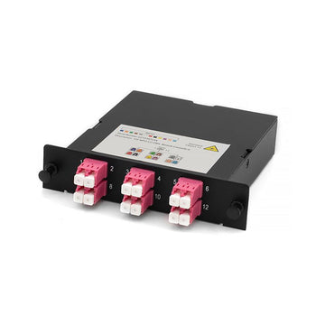 LGX Multimode OM4 MPO/MTP Cassette Module Polarity Method A 12 Fiber LC Duplex